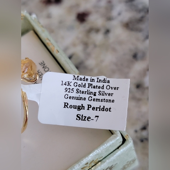 Shivam Sterling Silver Gold Plated Adjustable Ring NWT - Picture 5 of 6